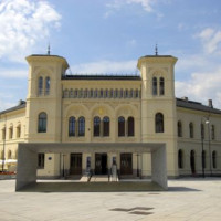 Zicht op het Nobel Peace Centre