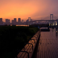 Schemering rond Odaiba
