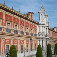 Zijaanzicht van het Palacio de San Telmo