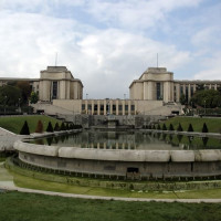 Aan het Palais de Chaillot