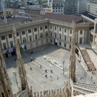 Luchtbeeld op het Palazzo Reale