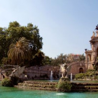 Vijver in het Parc de la Ciutadella