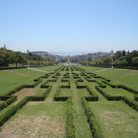 Heggen in het Parque Eduardo VII