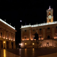 Nacht op het Piazza del Campidoglio