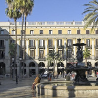 Fontein op Plaça Reial