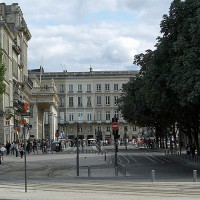 Straatbeeld van de Place de la Comédie