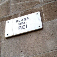 Naambord van het Plaça del Rei