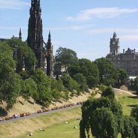 Beeld van de Princes Street Gardens