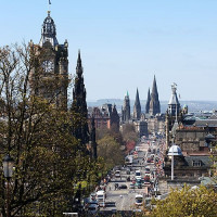 Zicht over Princes Street