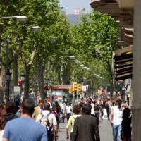 Zicht op La Rambla