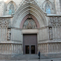 Deur van de Iglesia de Santa Maria del Pi