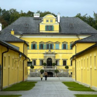 Voorkant van het Schloss Hellbrunn