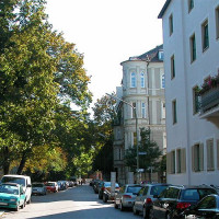 Straatbeeld in Schwabing