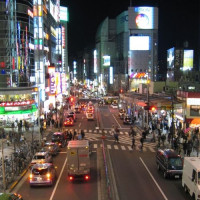 Straatbeeld van Shinjuku