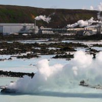 Zicht op de Blue Lagoon