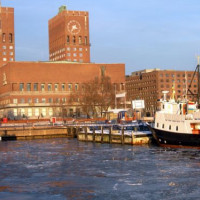 Kades aan het Stadhuis van Oslo