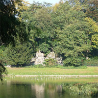 Vijver in stadspark