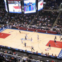 Basketbalveld in Staples Center