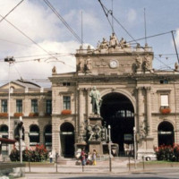 Buiten aan het hoofdstation van Zürich