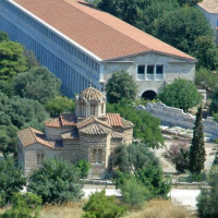 Luchtbeeld van de Stoa van Attalus