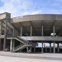 Buiten aan het Strahovstadion