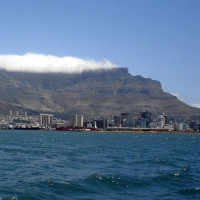 Vergezicht op de Tafelberg