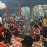 Drukte in de Wong Tai Sin Tempel