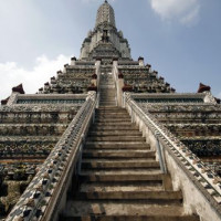 Aan de voet van het Wat Arun