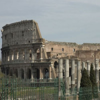 Zicht op de Tempel van Venus en Roma