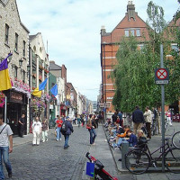 Straatbeeld van Temple Bar