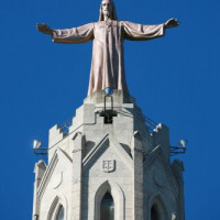 Jezusbeeld op de Temple de Sagrat Cor