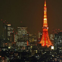 Nachtbeeld van Tokyo Tower