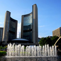 Fontein bij Toronto City Hall