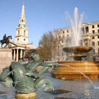 Fontein op Trafalgar Square