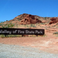 Naambord van het Valley of Fire State Park