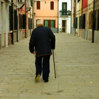 Wandelaar op Murano