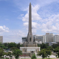 Zicht op Victory Monument
