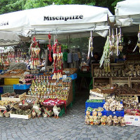 Kraam op de Viktualienmarkt