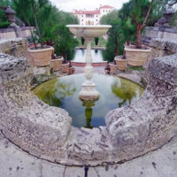 Fontein in de Vizcaya Gardens