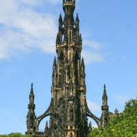 Totaalbeeld van het Scott Monument