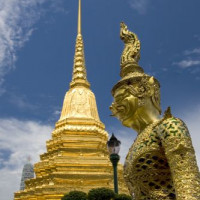 Spitse top van het Wat Phra Kaew