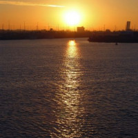 Zonsondergang in Zeebrugge