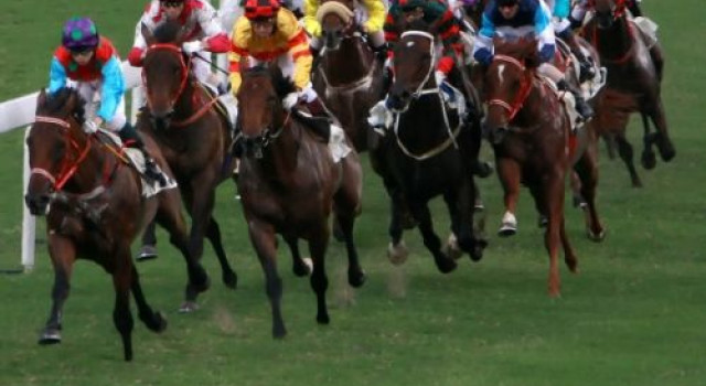 Paardenraces op de Happy Valley Racecourse
