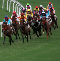 Paardenraces op de Happy Valley Racecourse